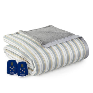 Shavel Micro Flannel Electric Heated Sherpa Blanket - King