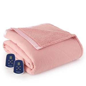 Shavel Micro Flannel Electric Heated Sherpa Blanket - King