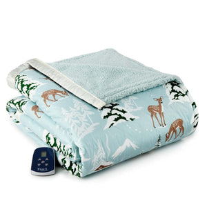 Shavel Micro Flannel The Modern Reverse to Sherpa Electric Heated Blanket - Twin