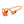 Orange bone conduction mini headphone by Shokz, angled with a flexible band indicated by a dotted line.
