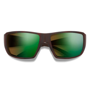 Smith Optics Guide's Choice Sunglasses ChromaPop Glass Polarchromic Brown Green Mirror - Matte Tortoise Frame