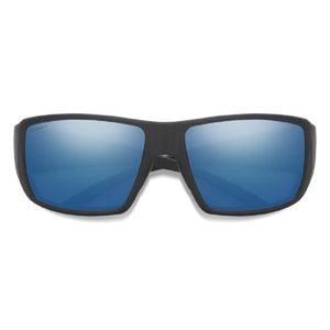 Smith Optics Guide's Choice Sunglasses ChromaPop Glass Polarized Blue Mirror - Matte Black Frame