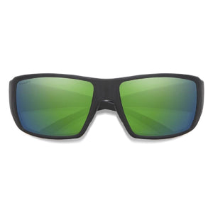 Smith Optics Guide's Choice Sunglasses ChromaPop Glass Polarized Green Mirror - Matte Black Frame
