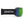 Black frame goggles by Smith Optics, with a green iridescent ChromaPop lens and a black strap featuring white text.