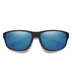 Smith Optics Redding 2 Sunglasses ChromaPop Glass Polarized Blue Mirror - Matte Black Frame