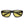 Matte black sunglasses by Smith Optics with yellow lenses, viewed from the front.