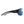 Matte black frame sunglasses by Smith Optics with blue mirror lenses and Smith logo on the temple, side view.