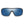 Matte black frame sunglasses with blue mirror lenses by Smith Optics, featuring ChromaPop Polarized lenses, front view.
