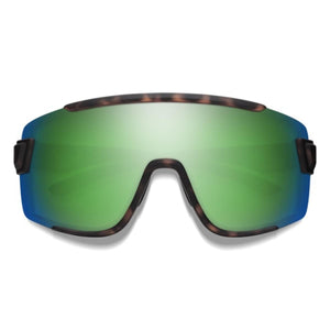 Smith Optics Wildcat Sunglasses ChromaPop Polarized Green Mirror - Matte Tortoise Frame