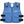 Blue cooling vest by TechKewl with a black zipper, black trim, black side straps, and a white logo on the chest.