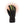 Thin black self-heating gloves by Therm-ic with lime green trim, a power button, and an orange glow.