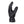 Black versatile touring gloves by Therm-ic, with a lightweight puffy outer shell and elasticated wrist, side view.