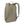 Olive green fabric laptop backpack by Thule, showing its padded back panel, top handle, and shoulder straps from the back.