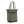 Olive green tote bag by Thule with a roll-top opening, black base, and contrasting black horizontal strip with logo.