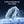 White portable neck fan from Torras, with blue glowing turbine engines emitting mist on an icy surface.