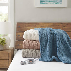 True North by Sleep Philosophy Heated Sherpa Blanket - Queen