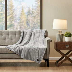 True North by Sleep Philosophy Plush Heated Throw with Built-In Control - 50"Wx70"L
