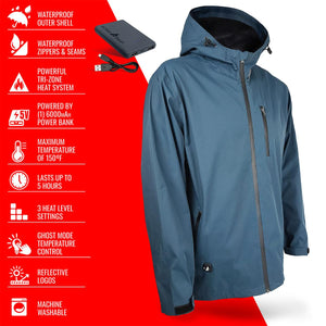 ActionHeat 5V Men's Waterproof Heated Rain Jacket