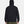 Black hooded men's jacket by Under Armour, shown from the back, with green pants.