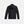 Black hooded jacket by Under Armour, made from smooth fabric, back view.