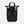 Black roll-top backpack by Under Armour, back view, with padded, dotted back panel and adjustable straps.