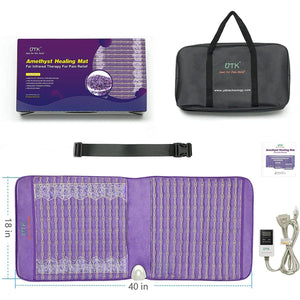 UTK Far Infrared Amethyst Healing Stone Heated Chair Seat Pad