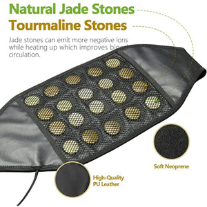 UTK Far Infrared Heating Pad with Natural Gemstone for Lower Back Pain Relief