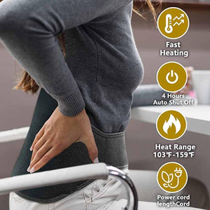 UTK Far Infrared Heating Pad with Natural Gemstone for Lower Back Pain Relief
