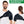 Black far infrared electric heated shoulder wrap by UTK Technology, worn by a man and woman.