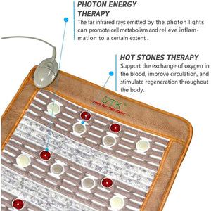 UTK Photon Far Infrared Heating Mat for Pain Relief - Amethyst Therapy Pad 38" x 21"