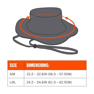 Ergodyne Chill-Its 8936 Lightweight Ranger Hat with Mesh Paneling