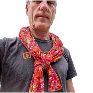 Nano-Ice Cooling Necklace + Scarf | 2+ Hours of Cooling Relief - Paisley