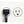 Polar White Vornado 733DC Energy Smart Large Air Circulator by Vornado, featuring a black plug and a smiling wall outlet.