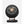 Black circular vintage whole room heater by Vornado with a metal grille and brown wood-look stand.