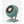 Vintage whole room heater by Vornado in teal with gold and silver-tone accents, showing a red power light.
