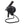 Black personal fan by Vornado with fabric blades, a spherical head, and a curved stand, showing 