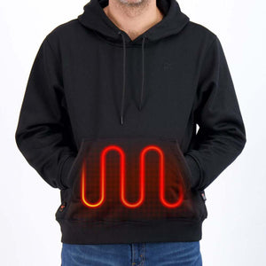 Mobile Warming Men's Pullover Heated Hoodie with Built-In Handwarmer