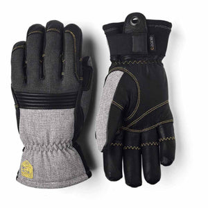 Hestra Unisex Couloir 5-Finger Ski Gloves (Black/White, 10)