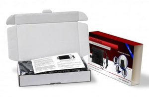 Multi-use infrared heating wrap by WelAide, packaged in an open white box with instructions and a standing closed product box.