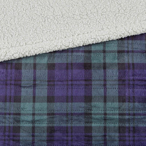 Woolrich Brewster Oversized Mink to Berber Heated Throw - 60"W x 70"L