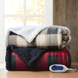 Woolrich Heated Linden Oversized Mink to Berber Throw - 60"Wx70"L