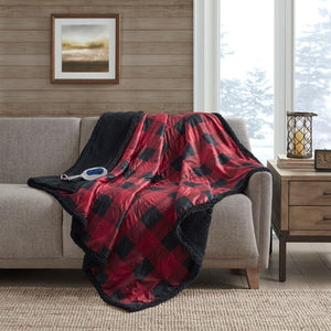 Woolrich Heated Linden Oversized Mink to Berber Throw - 60"Wx70"L