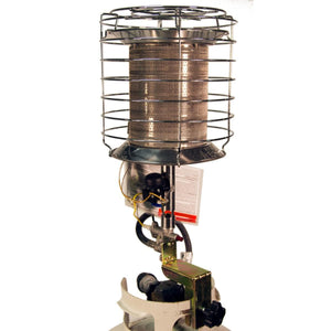 World Marketing 360° Propane(LP) Tank Top Heater with Safety Tip-Over - Match Ignition/Silver