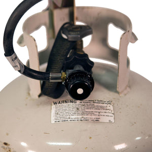 World Marketing 360° Propane(LP) Tank Top Heater with Safety Tip-Over - Match Ignition/Silver