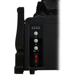 World Marketing Comfort Glow Electric Log Set, Heater with Firebox Projection - Black