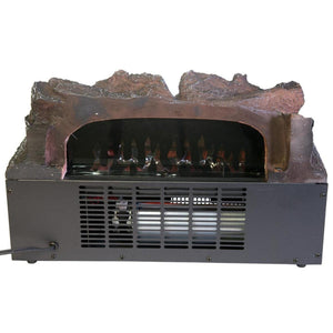 World Marketing Comfort Glow Electric Log Set, Heater with Firebox Projection - Black
