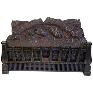 World Marketing Comfort Glow Electric Log Set, Heater with Firebox Projection - Black