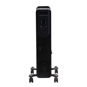World Marketing Comfort Glow Electric Oil Filled Radiator Heater with 3 Power Settings - Black