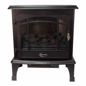 World Marketing Comfort Glow The Sanibel 3-Sided Infrared Quartz Electric Stove - Black