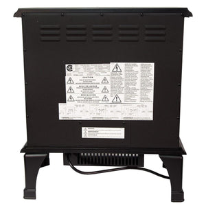 World Marketing Comfort Glow The Sanibel 3-Sided Infrared Quartz Electric Stove - Black